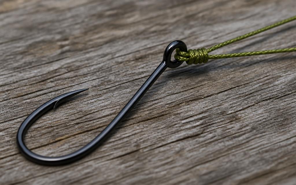 Palomar fishing knot tied and cinched